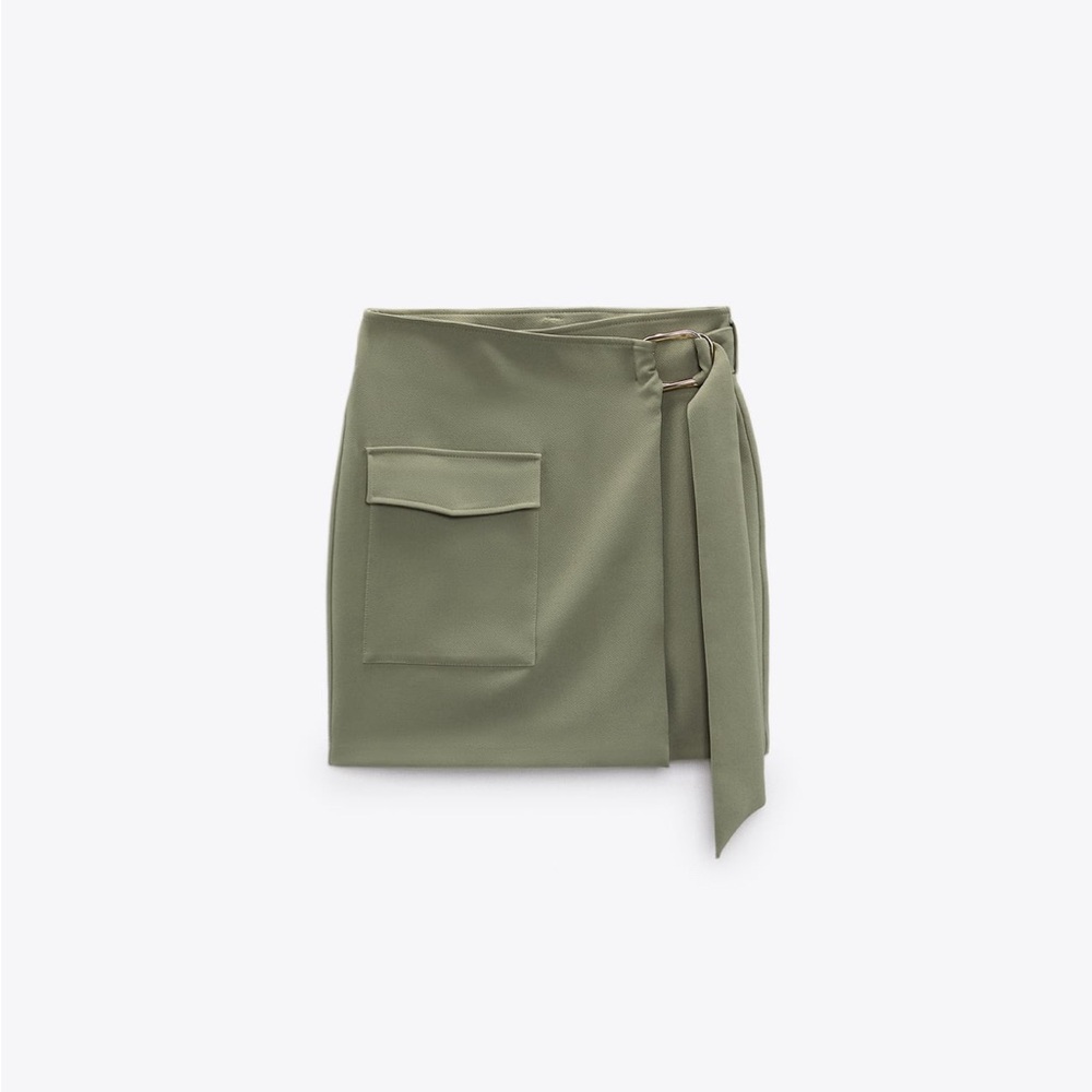 New ZARA crossed wrap mini skirt.
